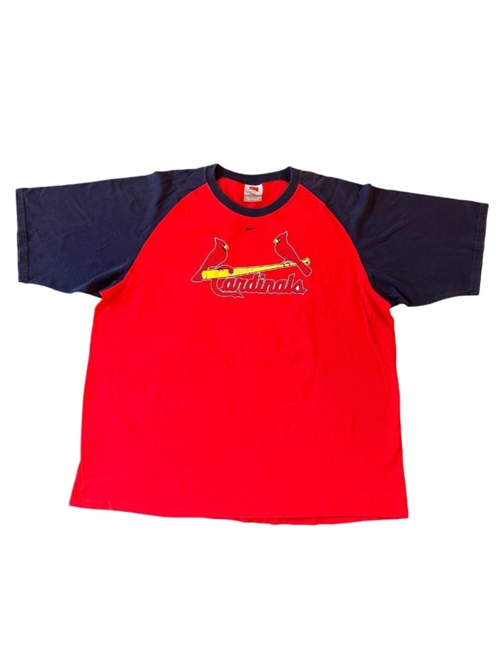 Vintage Nike Team St Louis Cardinals MLB T-Shirt Red Mens XXL Center Swoosh